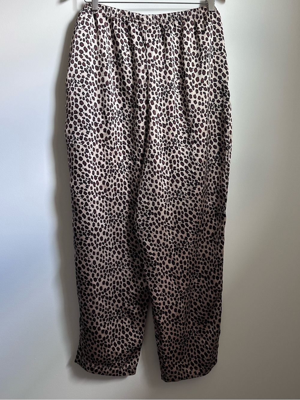Leopard Satin Pajama Set - Brown Animal Print - Picture 7 of 13